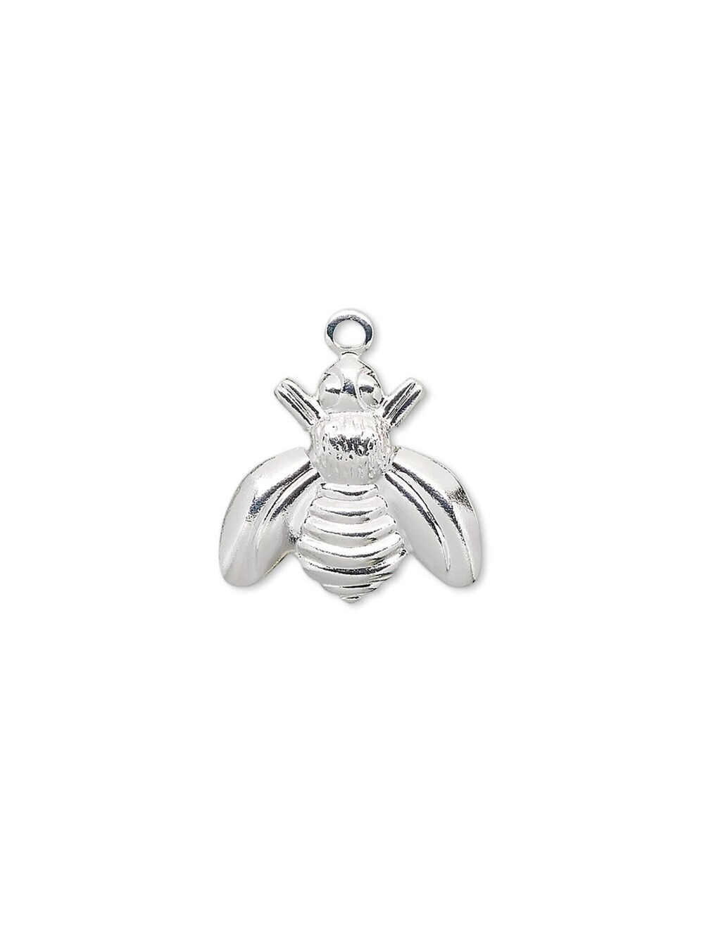 10 Silver Plated 16mm Honey Bees Drops Charms Beads
